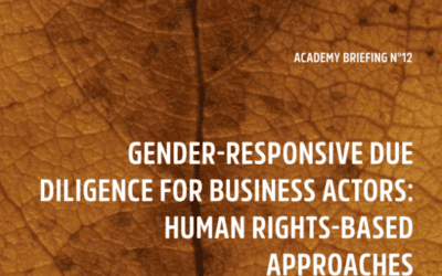 Geneva Academy – Gender Responsive Due Diligence for Business Actors: Human Rights Based Approaches